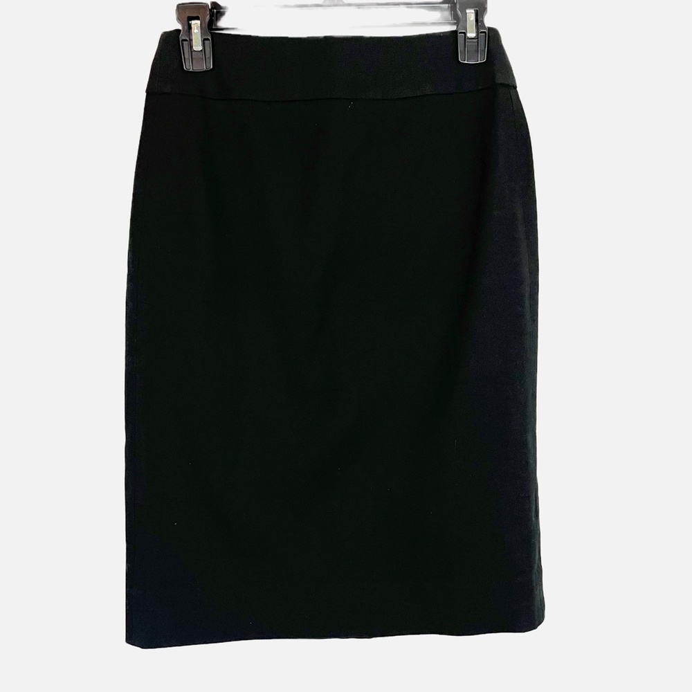 Banana Republic Solid Black Pencil Skirt Career Business Office - Size 0